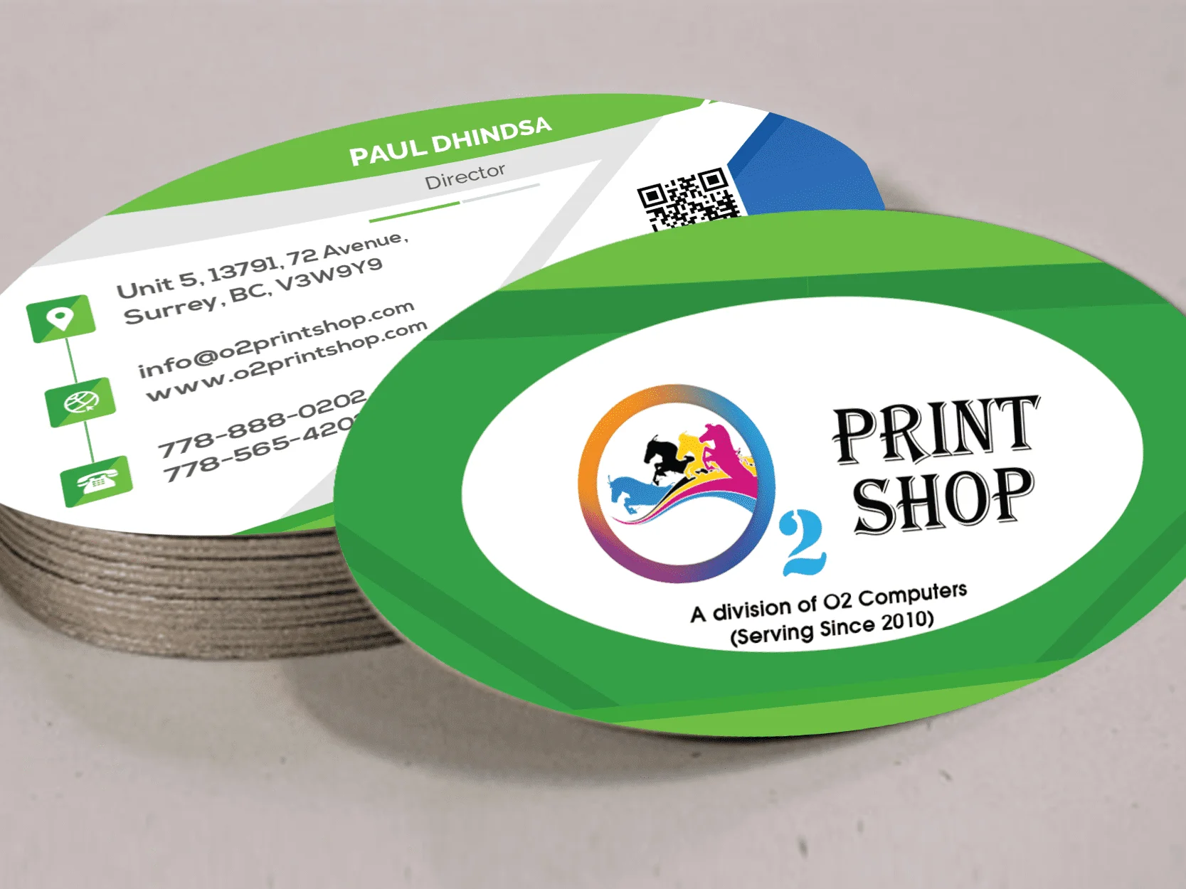 Paul Dhindsa, Director of O2 Print Shop, contact details: 778-888-0202 / 778-565-4202, email info@o2printshop.com, website www.o2printshop.com, located at Unit 3, 13791 72 Avenue, Surrey, BC